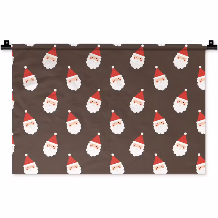 Wandkleed - Kerstman - Kerst - Bruin — 1