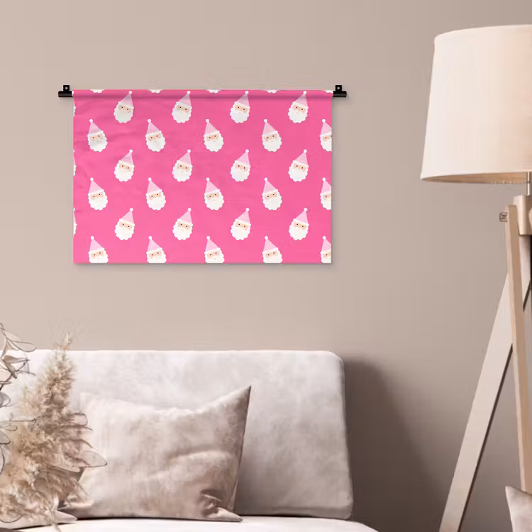 Wandkleed - Kerstman - Kerst - Neon - Roze — 2