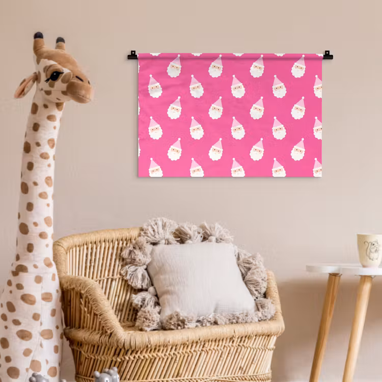 Wandkleed - Kerstman - Kerst - Neon - Roze — 5