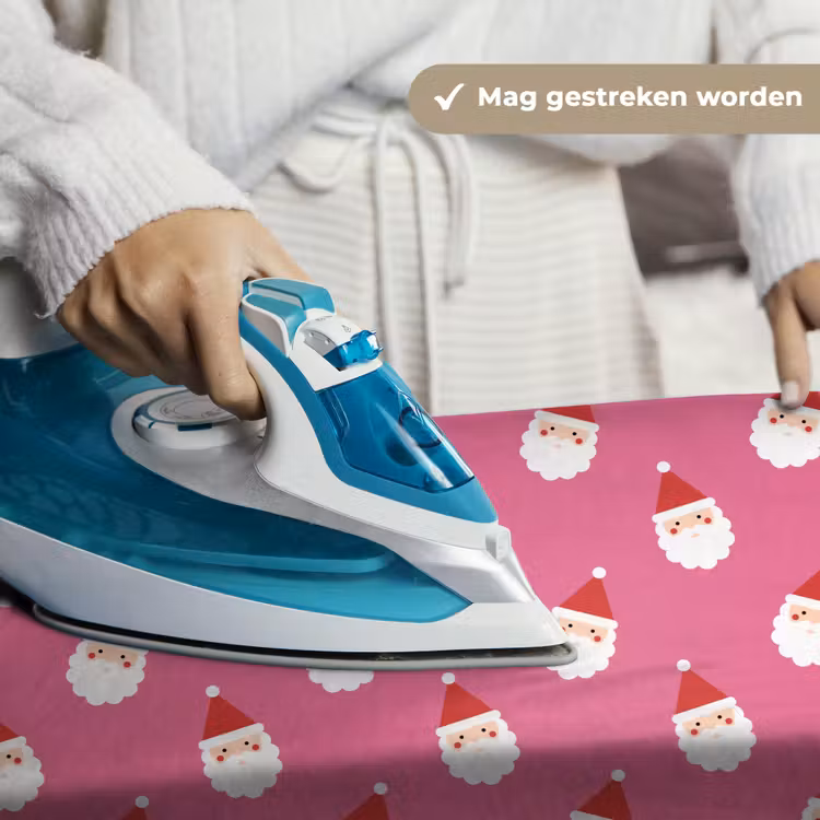 Wandkleed - Kerstman - Kerst - Rood - Roze — 6