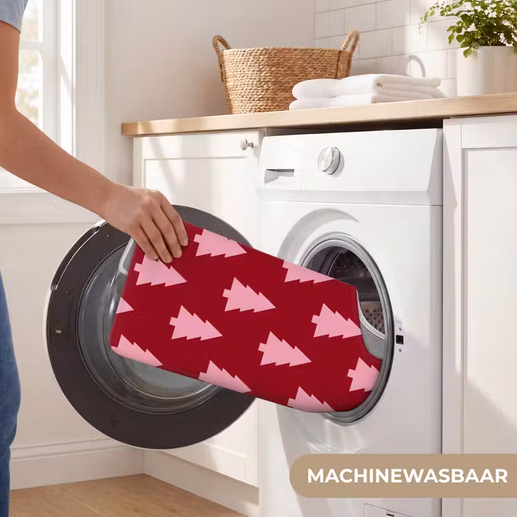 WC Mat - Kerstboom - Burguny - Roze — 6