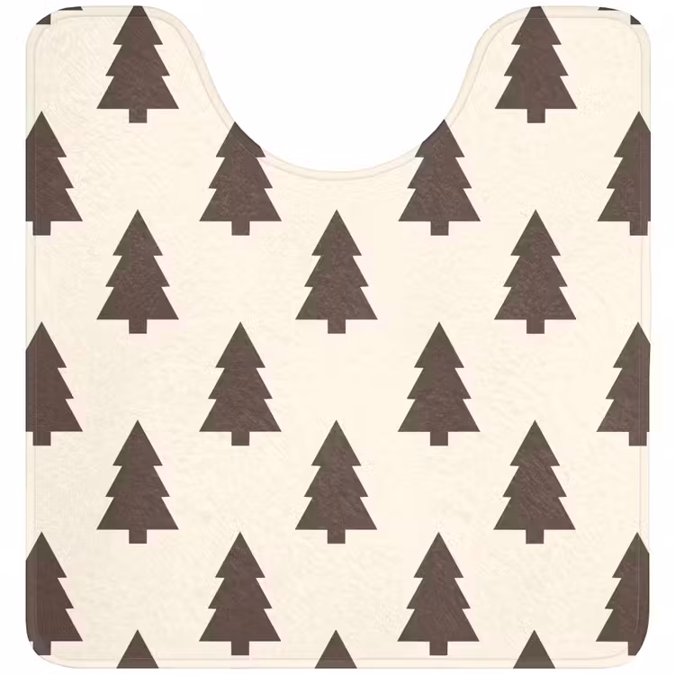 WC Mat - Kerstboom - Crème - Grijs — 1