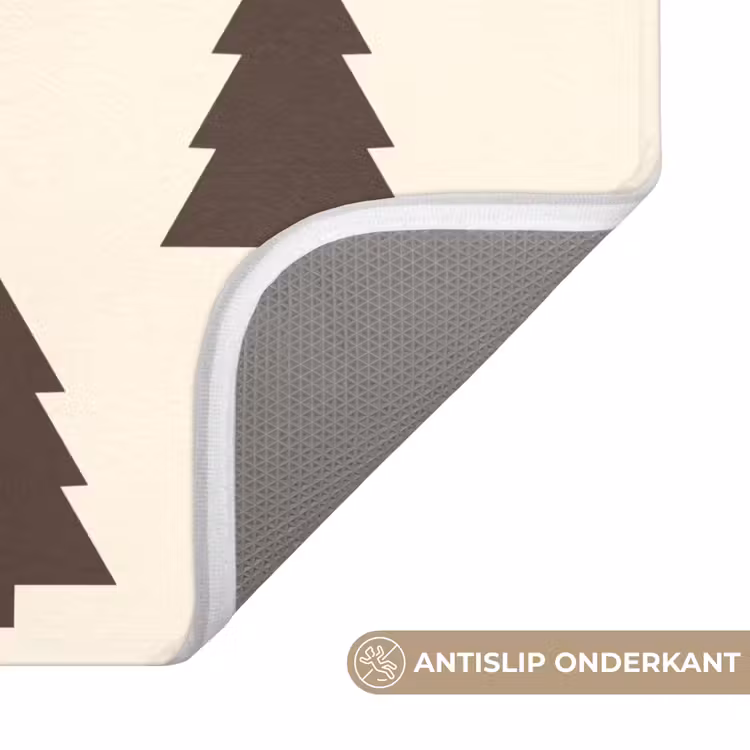 WC Mat - Kerstboom - Crème - Grijs — 4