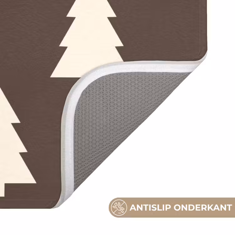 WC Mat - Kerstboom - Grijs - Crème — 4