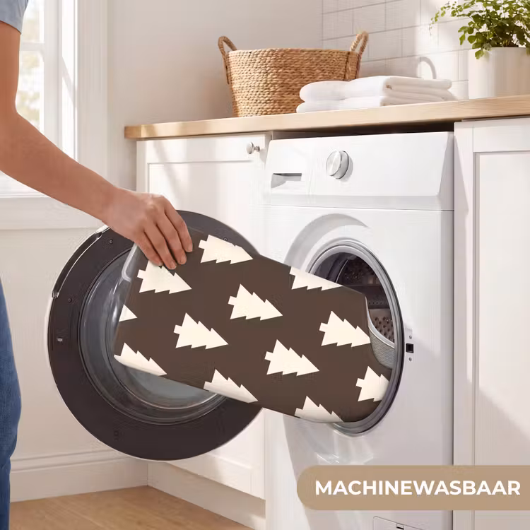WC Mat - Kerstboom - Grijs - Crème — 6