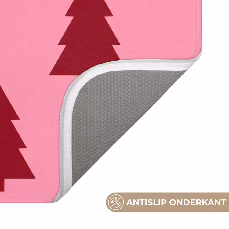 WC Mat - Kerstboom - Rood - Roze — 4