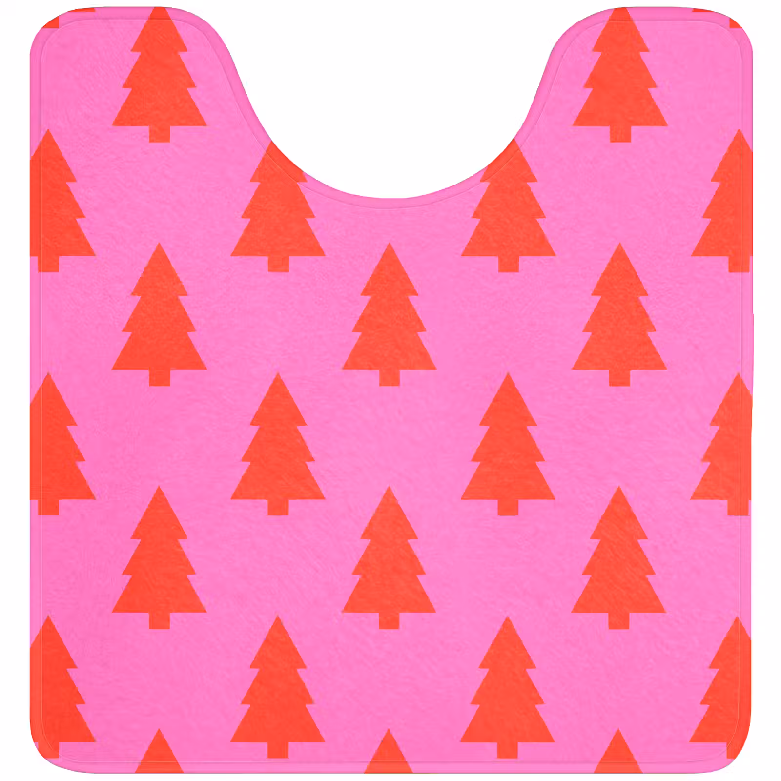 WC Mat - Kerstboom - Rood - Neon — 1