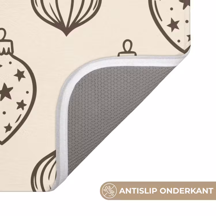 WC Mat - Kerstbal - Groen - Crème — 4