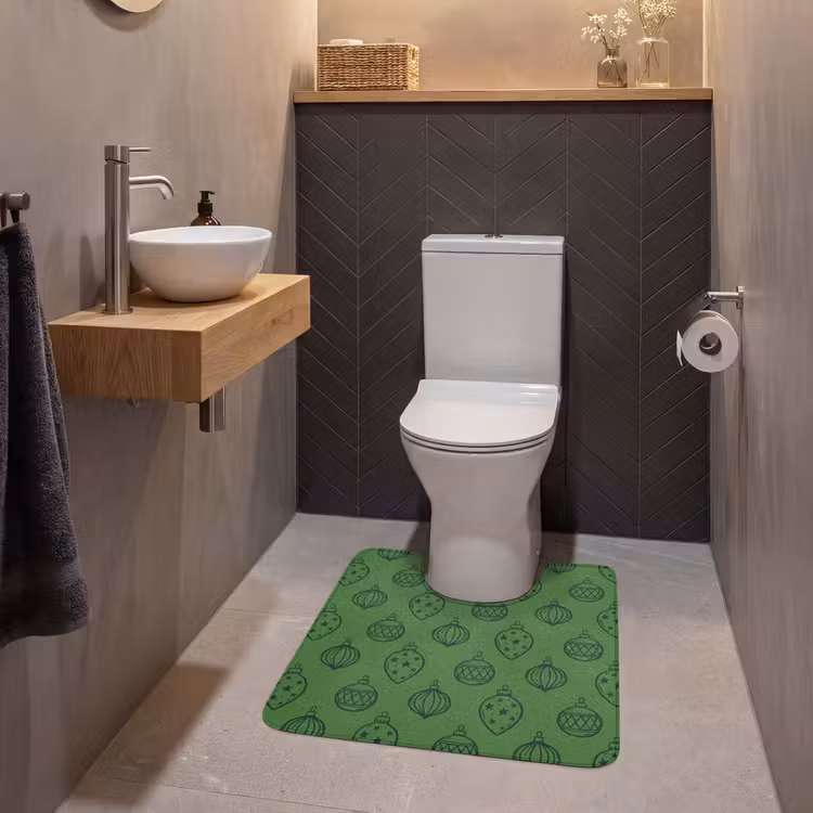WC Mat - Kerstbal - Kerst - Groen — 2