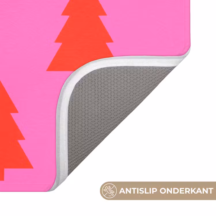 WC Mat - Kerstboom - Rood - Neon — 4