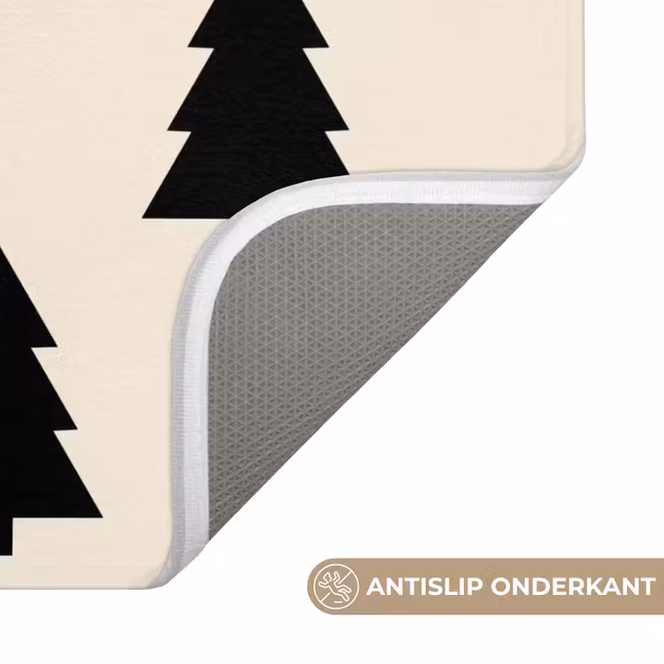 WC Mat - Kerstboom - Wit - Zwart — 4