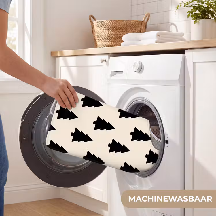 WC Mat - Kerstboom - Wit - Zwart — 6