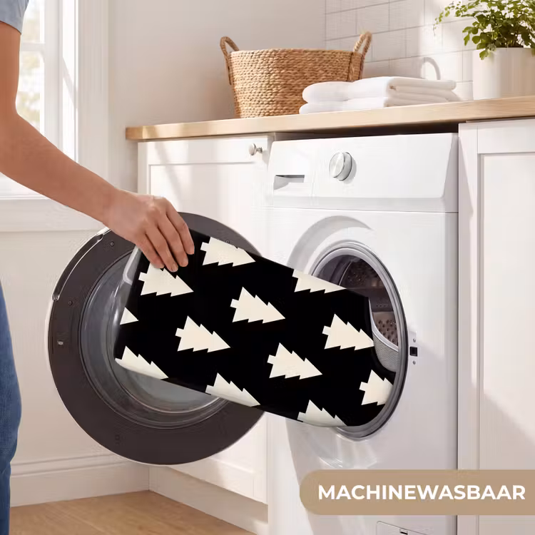 WC Mat - Kerstboom - Zwart - Wit — 6