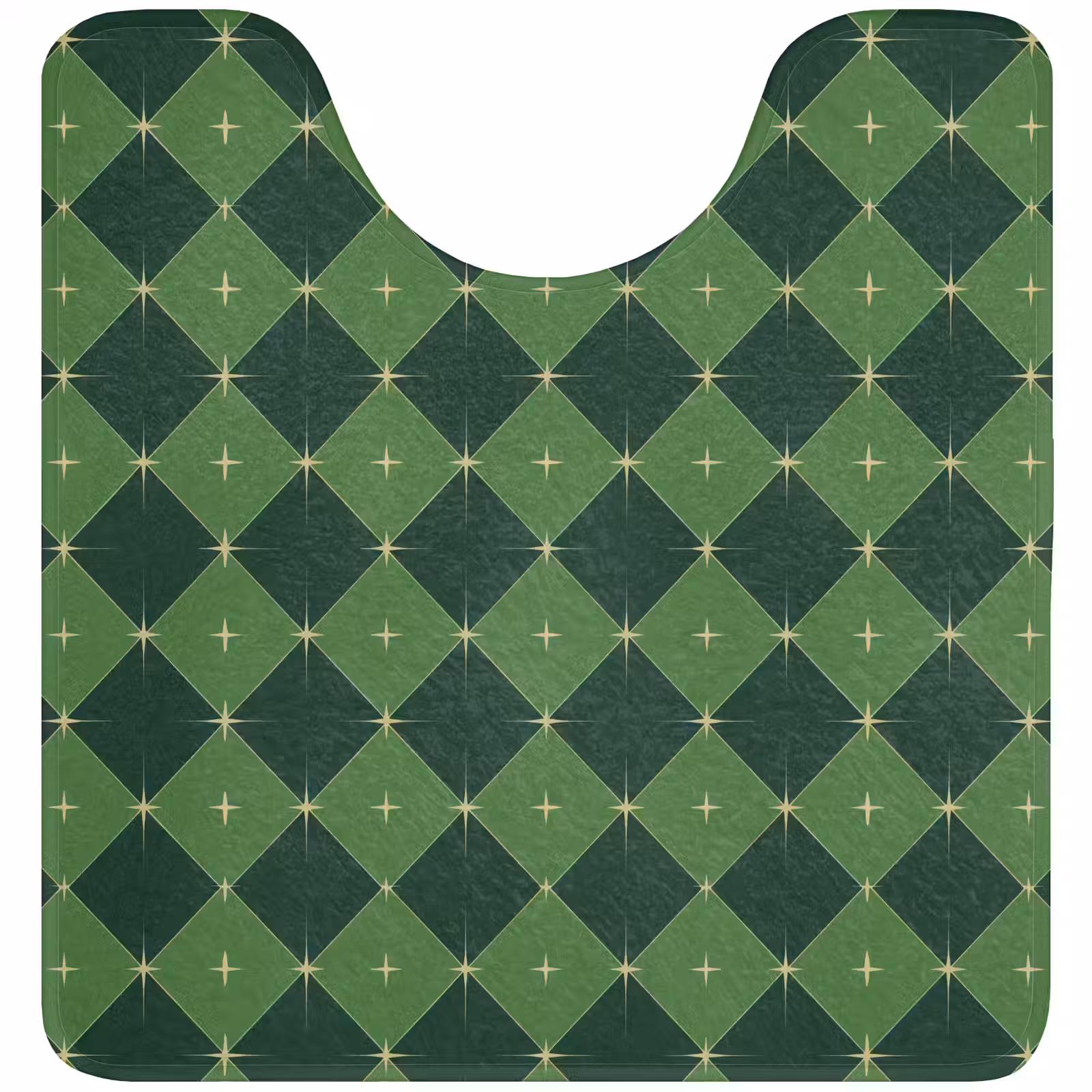 WC Mat - Ster - Groen - Kerst — 1
