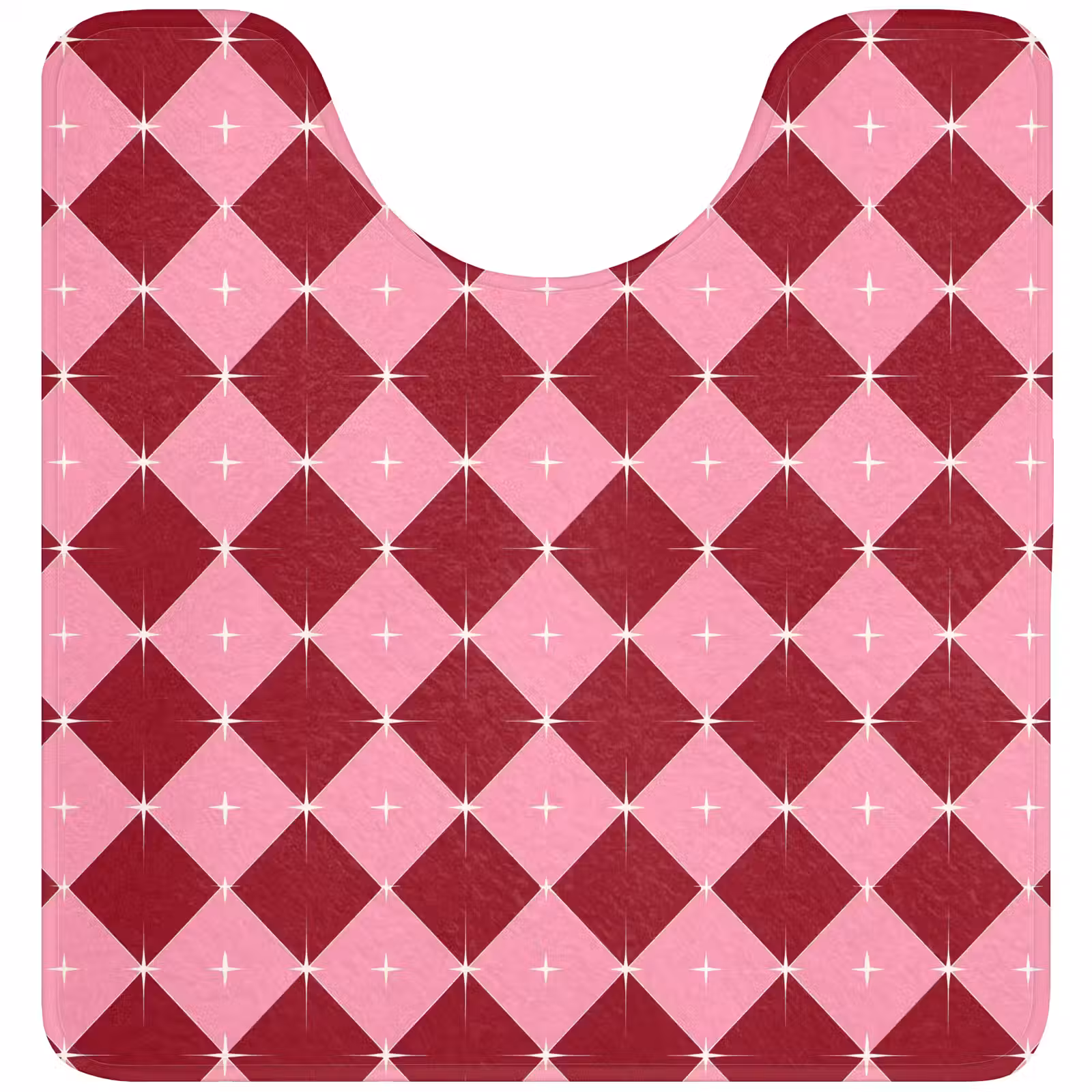 WC Mat - Ster - Rood - Roze - Kerst — 1