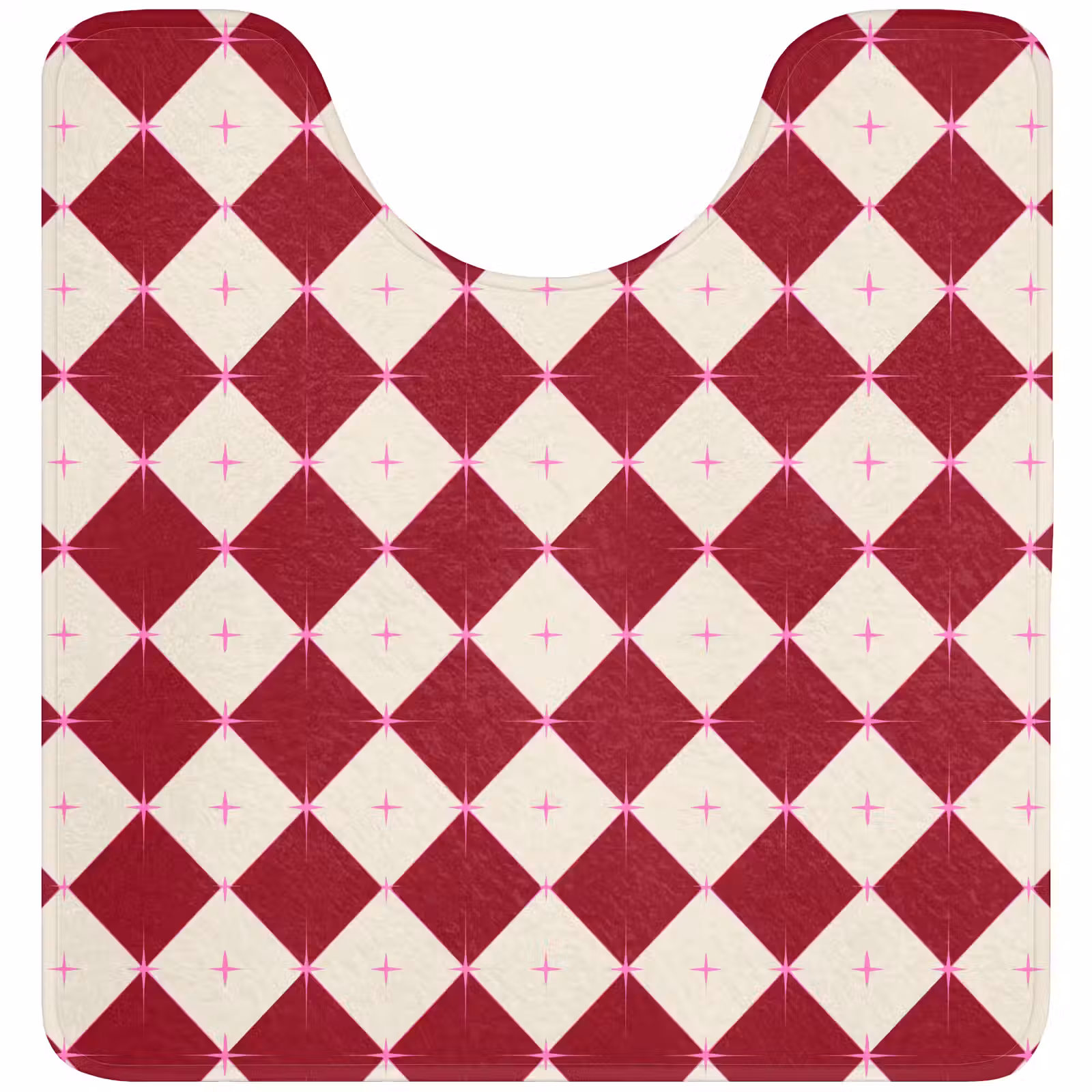 WC Mat - Ster - Roze - Rood - Kerst — 1
