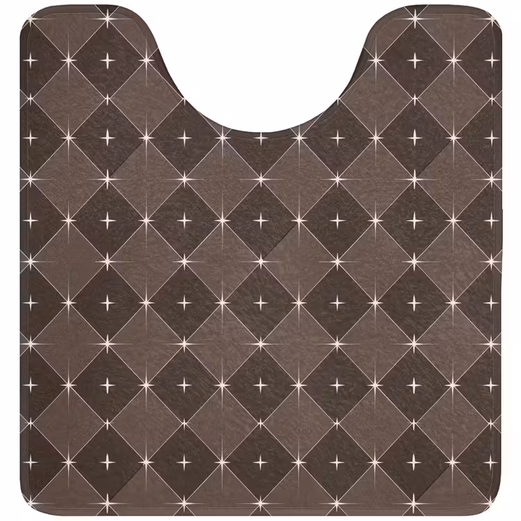 WC Mat - Ster - Bruin - Taupe - Kerst — 1