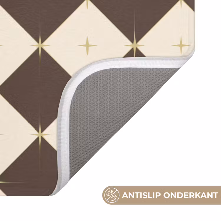 WC Mat - Ster - Bruin - Wit - Kerst — 4