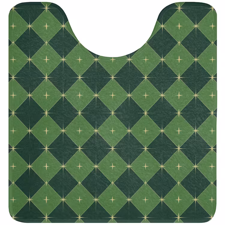 WC Mat - Ster - Groen - Kerst — 1