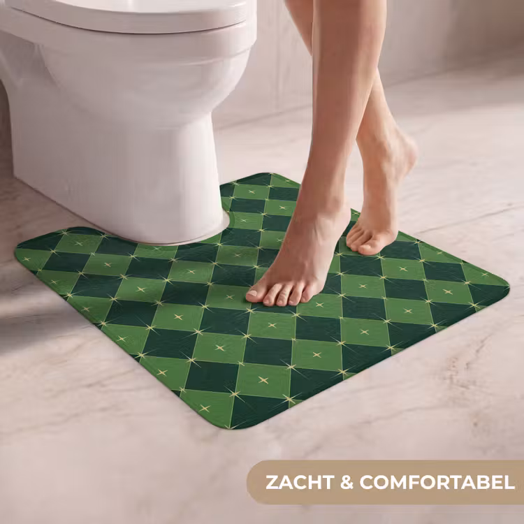 WC Mat - Ster - Groen - Kerst — 5