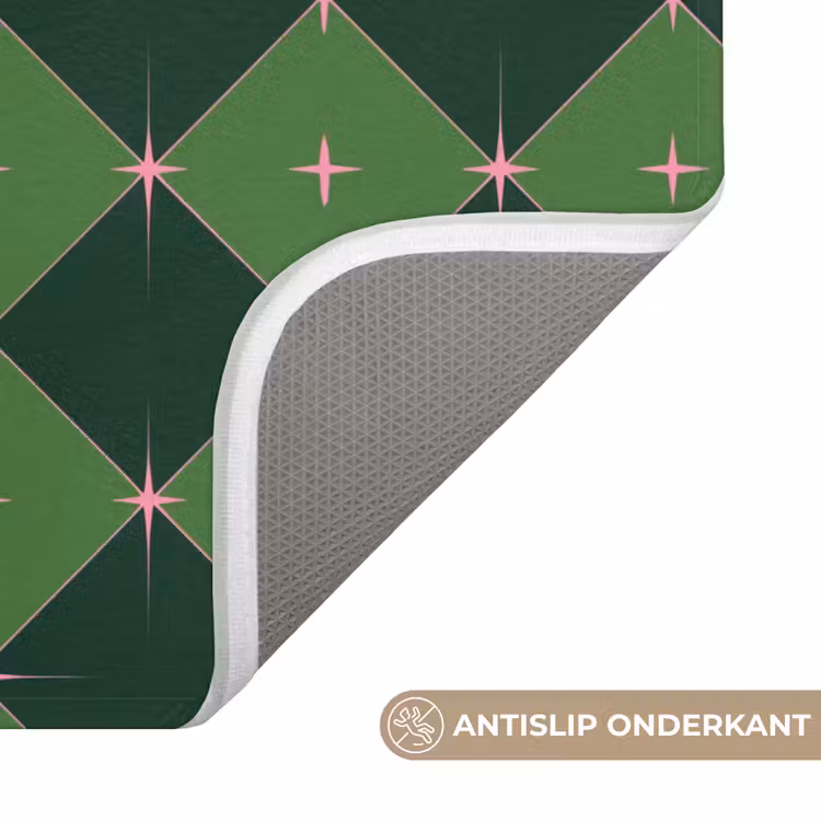 WC Mat - Ster - Groen - Roze - Kerst — 4