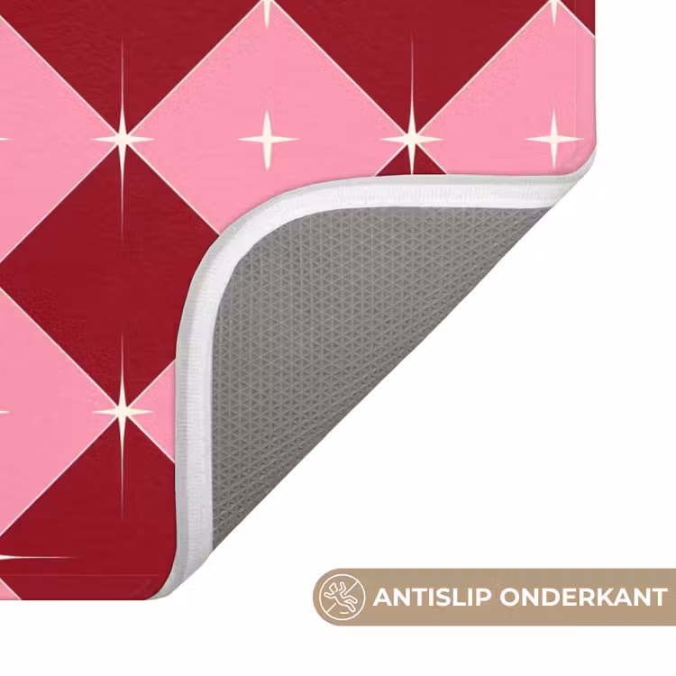 WC Mat - Ster - Rood - Roze - Kerst — 4