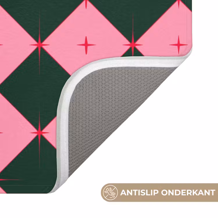 WC Mat - Ster - Roze - Groen - Kerst — 4