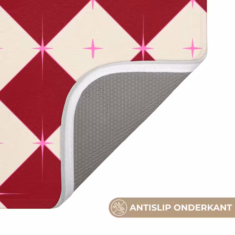 WC Mat - Ster - Roze - Rood - Kerst — 4