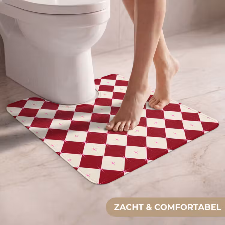 WC Mat - Ster - Roze - Rood - Kerst — 5