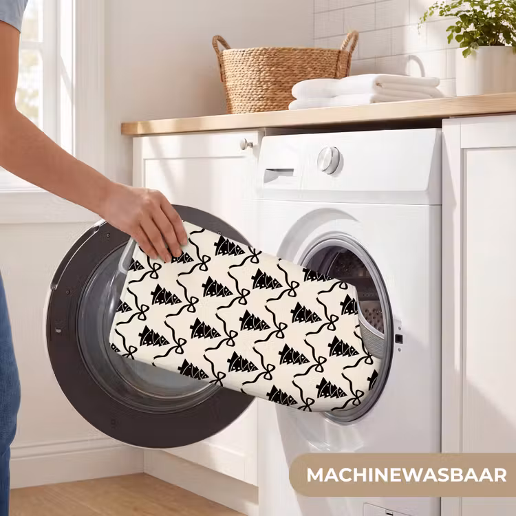WC Mat - Strik - Zwart - Wit - Kerst — 6