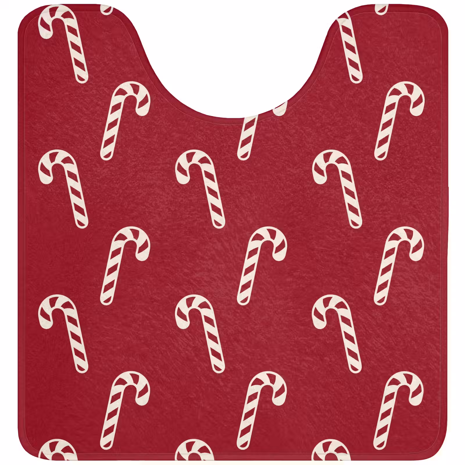WC Mat - Kerst - Rood - Wit - Zuurstok — 1