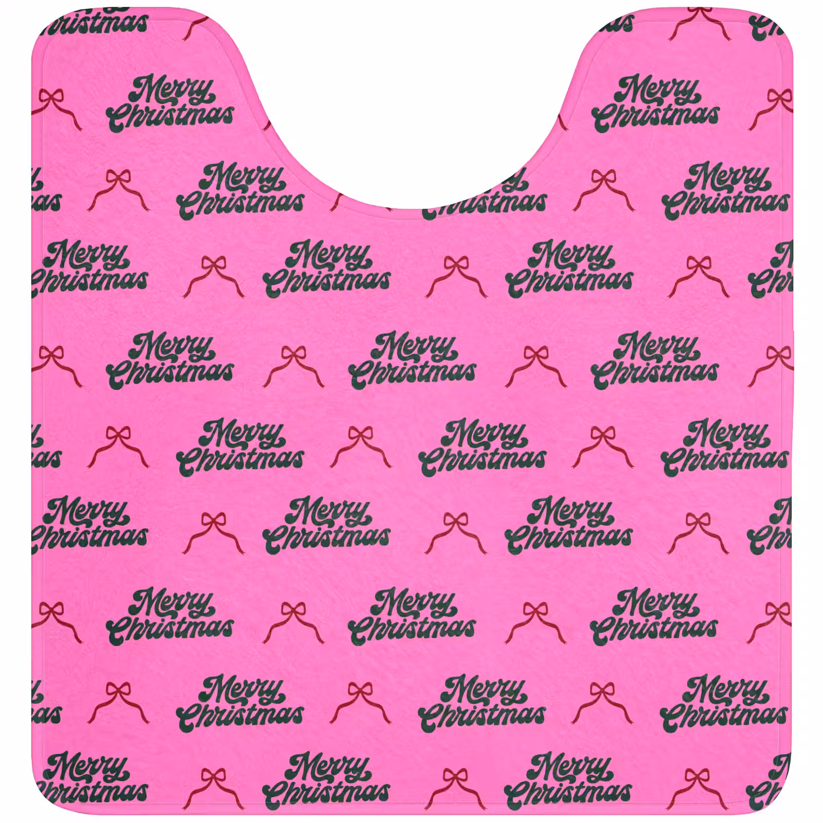 WC Mat - Tekst - Neon - Roze - Kerst — 1