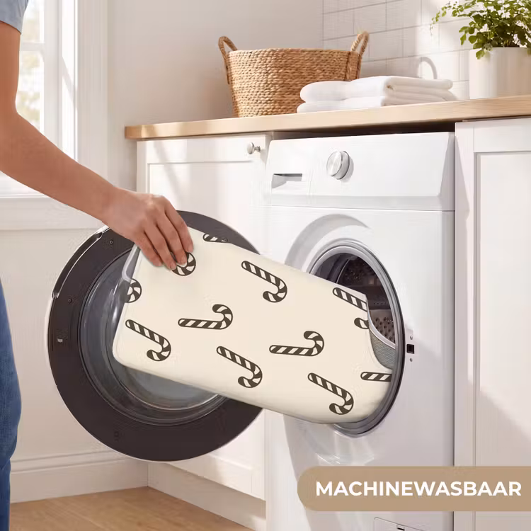 WC Mat - Kerst - Grijs - Crème - Zuurstok — 6