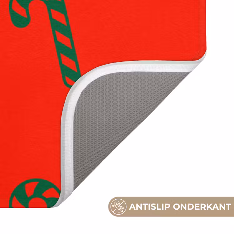 WC Mat - Kerst - Rood - Groen - Zuurstok — 4