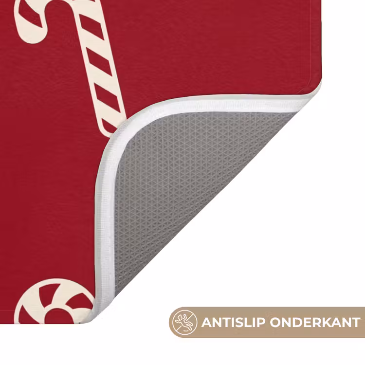 WC Mat - Kerst - Rood - Wit - Zuurstok — 4