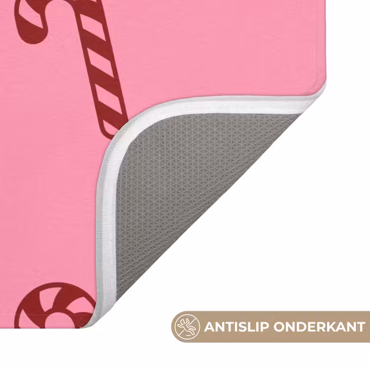 WC Mat - Kerst - Roze - Zuurstok - Rood — 4