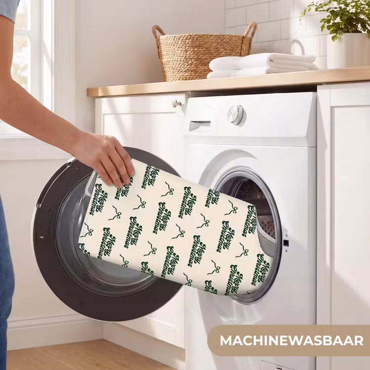 WC Mat - Tekst - Groen - Strik — 6