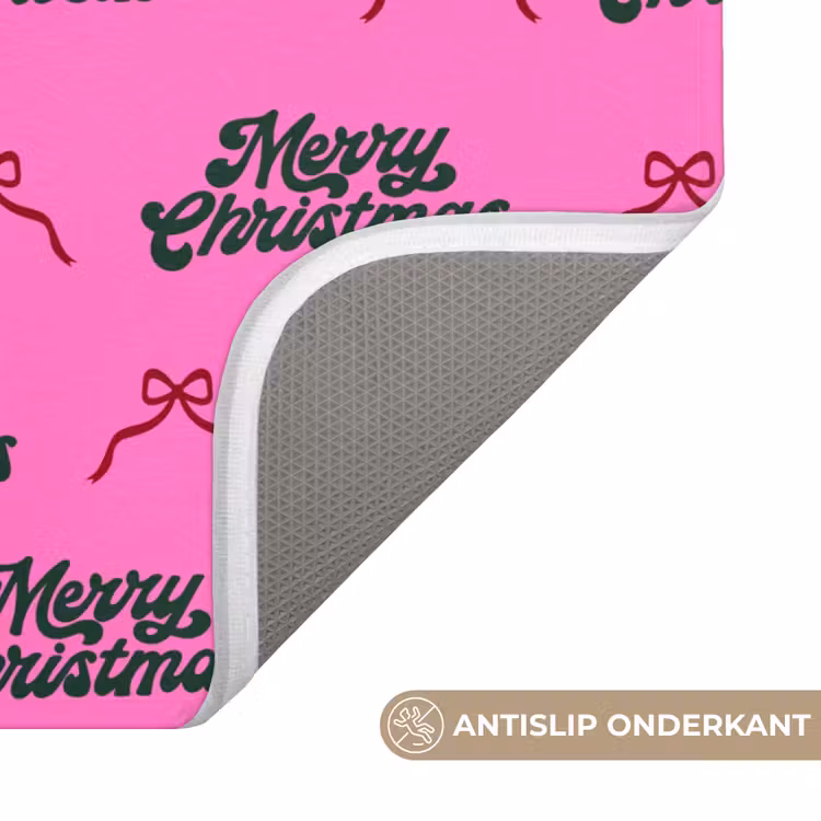 WC Mat - Tekst - Neon - Roze - Kerst — 4