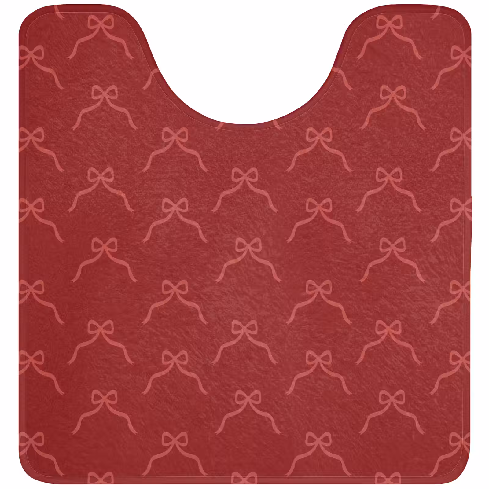 WC Mat - Strik - Roze - Rood - Kerst — 1