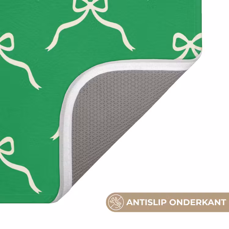 WC Mat - Strik - Kerst - Groen - Wit — 4