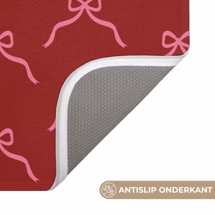 WC Mat - Strik - Kerst - Rood - Roze — 4
