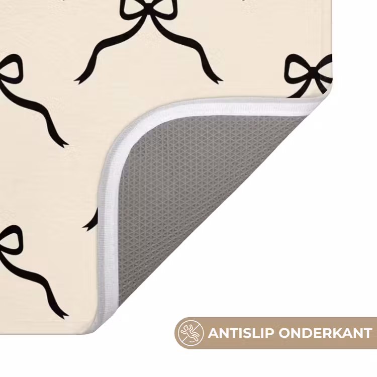 WC Mat - Strik - Kerst - Wit - Zwart — 4