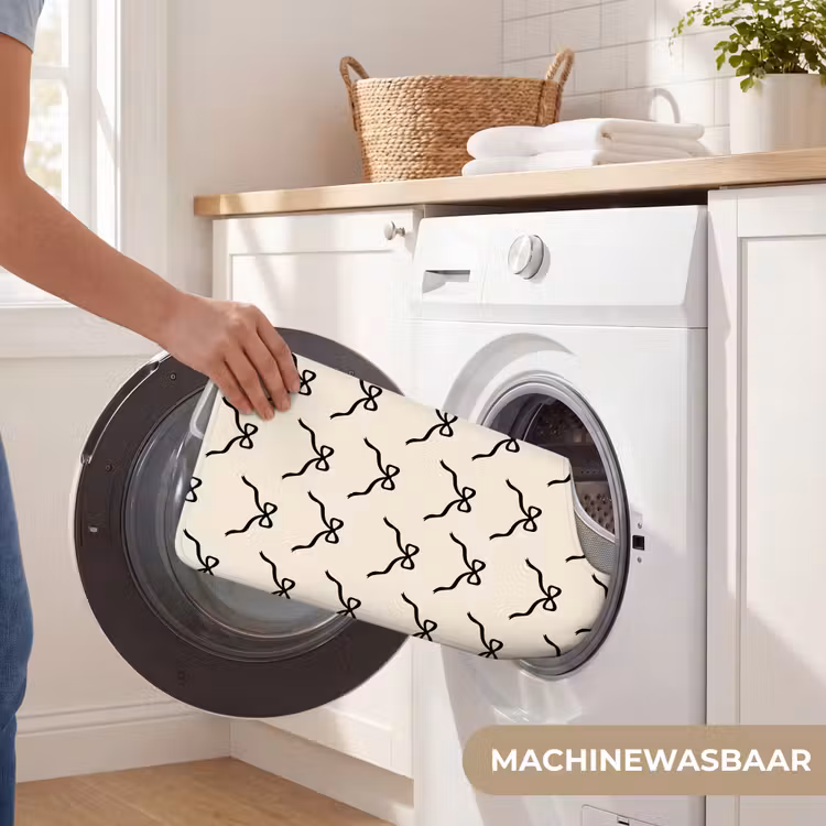 WC Mat - Strik - Kerst - Wit - Zwart — 6