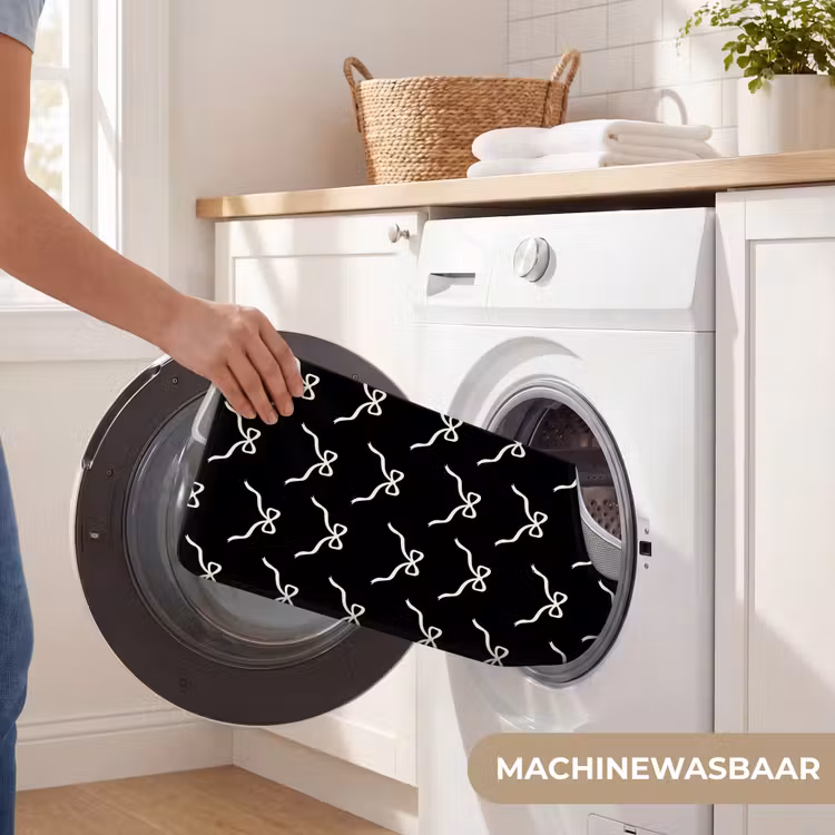 WC Mat - Strik - Kerst - Zwart - Wit — 6