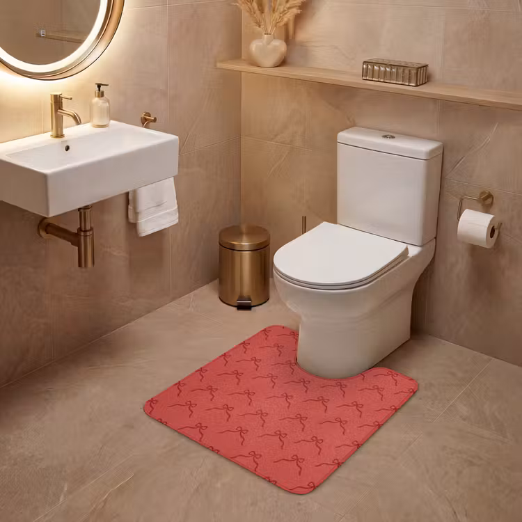 WC Mat - Strik - Rood - Kerst — 3