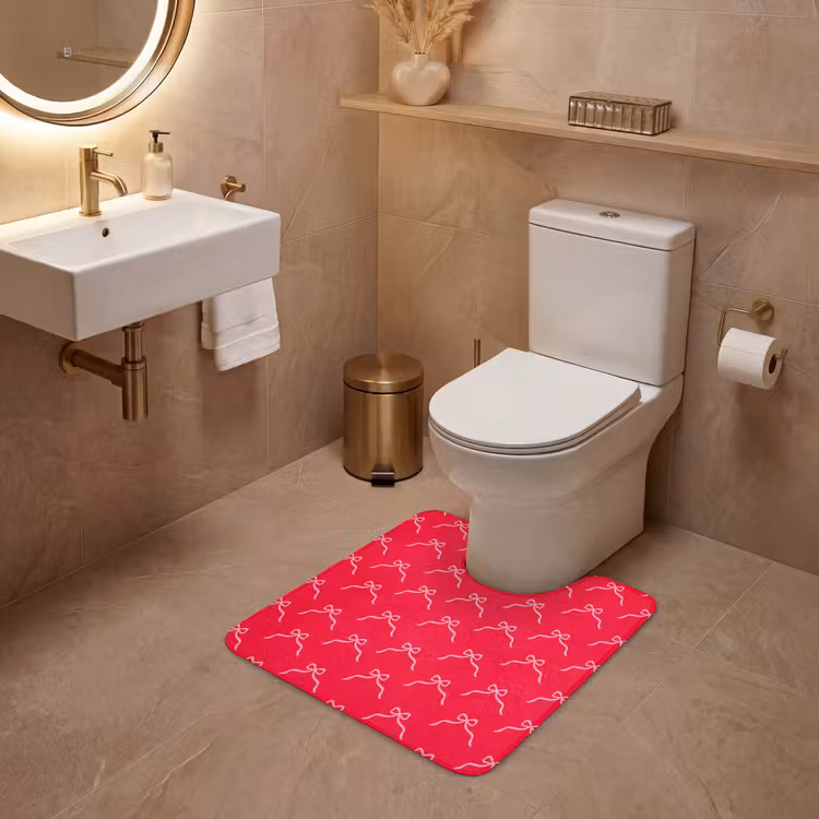 WC Mat - Strik - Rood - Kerst — 3