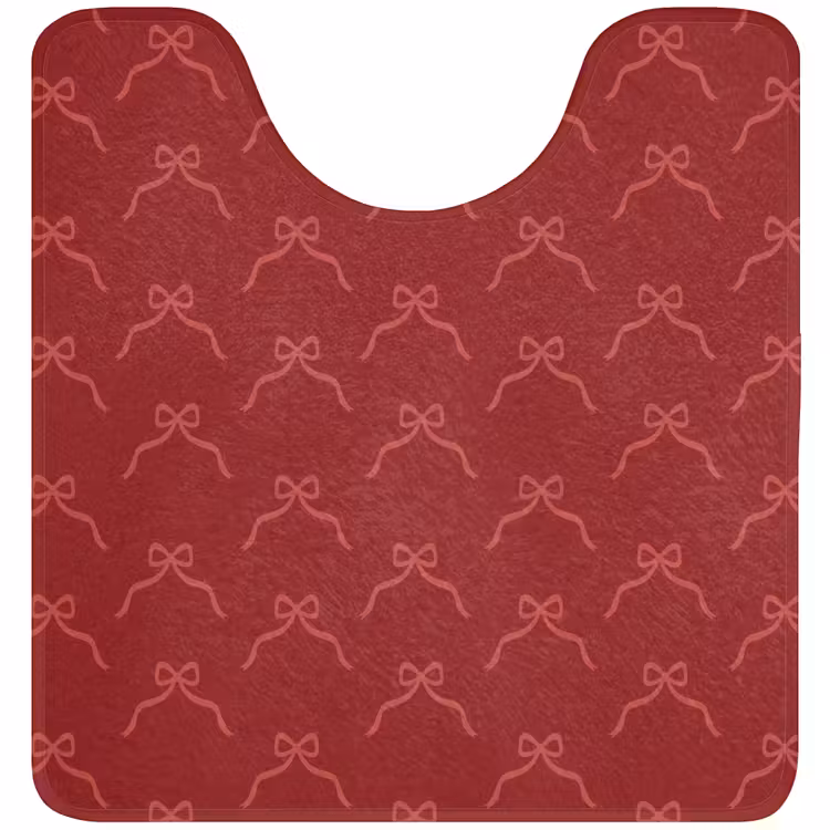WC Mat - Strik - Roze - Rood - Kerst — 1