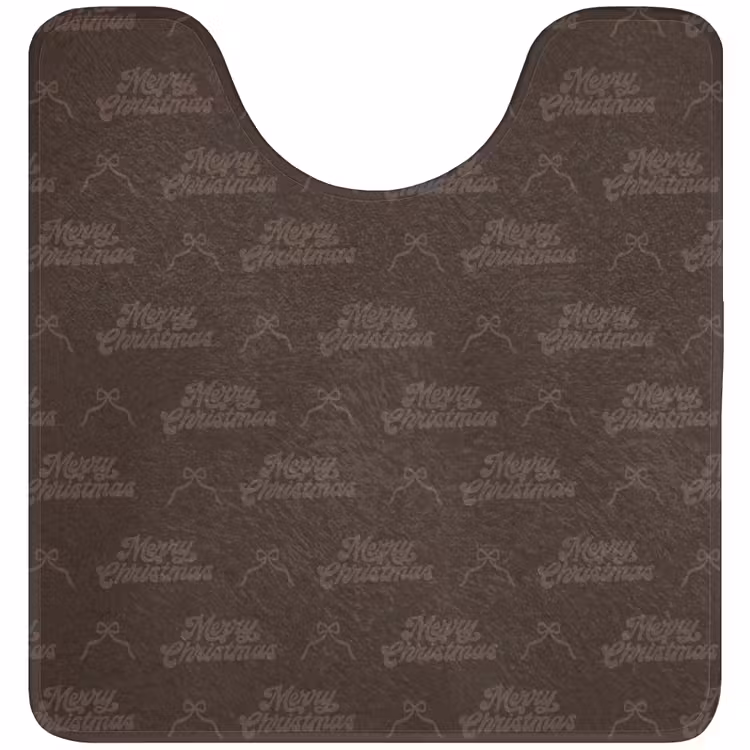 WC Mat - Tekst - Bruin - Strik — 1