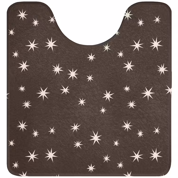 WC Mat - Bruin - Ster - Kerst — 1