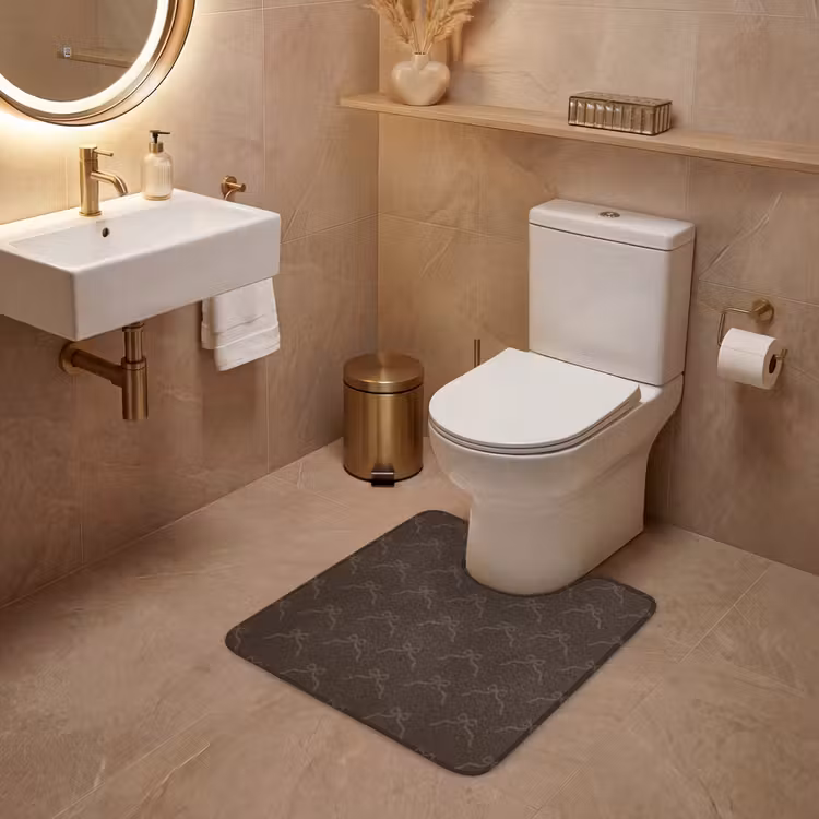WC Mat - Kerst - Bruin - Strik — 3